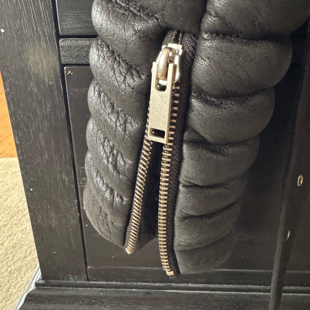 THE ARRIVAL “ Rainer” Black Leather Biker Jacket - Picture 10 of 11